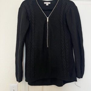 New York & Company Black V-Neck Sweater